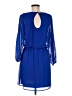 Express 100% Polyester Solid Blue Casual Dress Size M - photo 2