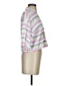 Chaser Stripes Pink 3/4 Sleeve Button-Down Shirt Size XS - photo 4