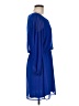 Express 100% Polyester Solid Blue Casual Dress Size M - photo 4