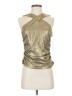 Robert Rodriguez Metallic Solid Gold Sleeveless Top Size S - photo 1
