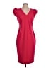 Calvin Klein Solid Red Cocktail Dress Size 4 - photo 1