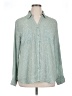 Maurices 100% Polyester Stars Green Long Sleeve Blouse Size XL - photo 1