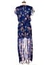 New Look 100% Polyester Paisley Blue Jumpsuit Size L - photo 2