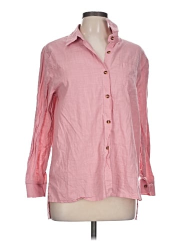 Unbranded 3/4 Sleeve Button-Down Shirt (view 1)