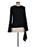 Milly Black Long Sleeve Silk Top Size 10 - photo 1