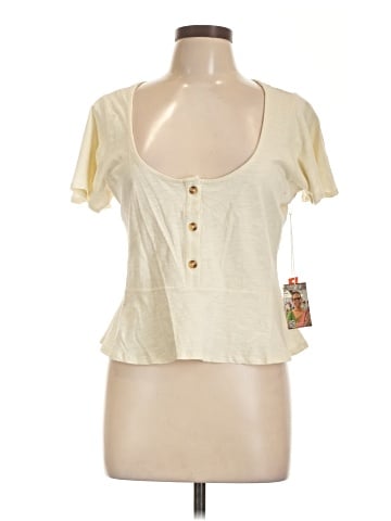 Natural by Known Supply Short Sleeve Henley (view 1)