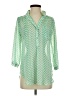 Xtaren Chevron-herringbone Green 3/4 Sleeve Blouse Size S - photo 1