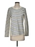 Per Se Stripes Silver Pullover Sweater Size S - photo 1