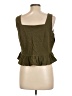 Assorted Brands 100% Cotton Green Sleeveless Blouse Size L - photo 2