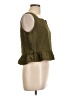 Assorted Brands 100% Cotton Green Sleeveless Blouse Size L - photo 4