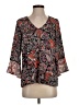 J.Jill 100% Polyester Black 3/4 Sleeve Blouse Size XS - photo 1