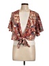 Shein 100% Polyester Red Kimono Size L - photo 1