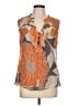Tabitha 100% Silk Orange Sleeveless Silk Top Size 12 - photo 1