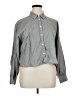 Ann Taylor LOFT Gray Long Sleeve Button-Down Shirt Size XL - photo 1