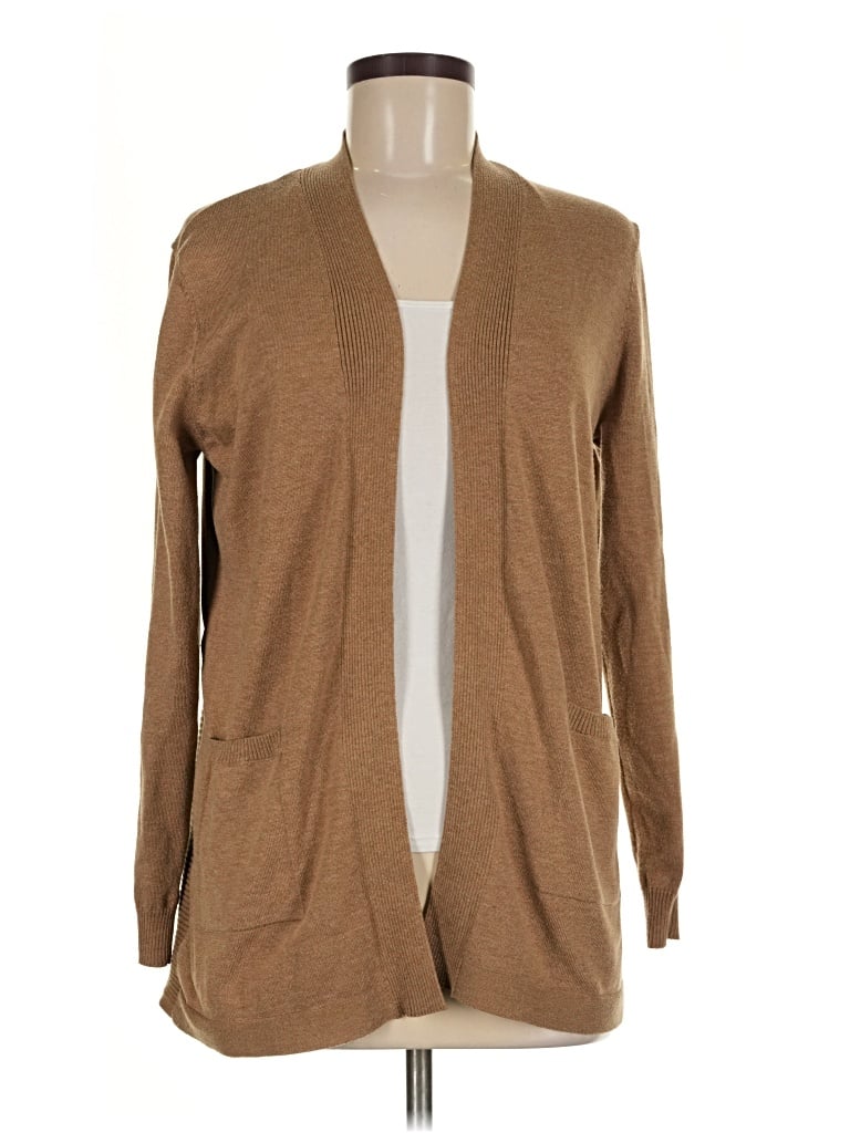 Pre-owned Time And Tru Cardigan Sweater In Tan