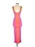 Black Color Block Orange Cocktail Dress Size S - photo 1