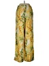 Tahari Paisley Yellow Linen Pants Size M - photo 2