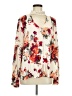 Blu Pepper 100% Rayon Floral Ivory Long Sleeve Blouse Size M - photo 1