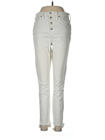 Madewell 10" High-Rise Skinny Jeans in Pure White: Step-Hem Edition (view 1)