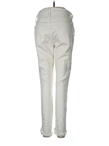 Madewell 10" High-Rise Skinny Jeans in Pure White: Step-Hem Edition (view 2)