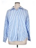 Zara Stripes Blue Long Sleeve Button-Down Shirt Size XL - photo 1