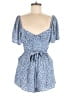 Lulus 100% Rayon Hearts Blue Romper Size M - photo 1