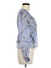 Intermix 100% Silk Blue 3/4 Sleeve Silk Top Size 6 - photo 4
