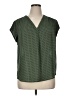Fun2Fun 100% Polyester Green Short Sleeve Blouse Size XL - photo 1