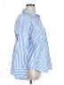 Zara Stripes Blue Long Sleeve Button-Down Shirt Size XL - photo 4
