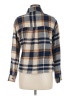 Sanctuary 100% Cotton Plaid Blue Long Sleeve Button-Down Shirt Size M - photo 2