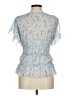 River Island 100% Polyester Blue Short Sleeve Blouse Size 6 - photo 2