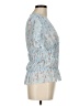 River Island 100% Polyester Blue Short Sleeve Blouse Size 6 - photo 4