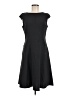 Chaps Solid Black Casual Dress Size 10 - photo 1
