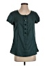 Merona 100% Polyester Teal Short Sleeve Blouse Size 0 - photo 1