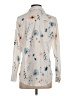 Unbranded Floral Ivory Long Sleeve Blouse Size S - photo 2