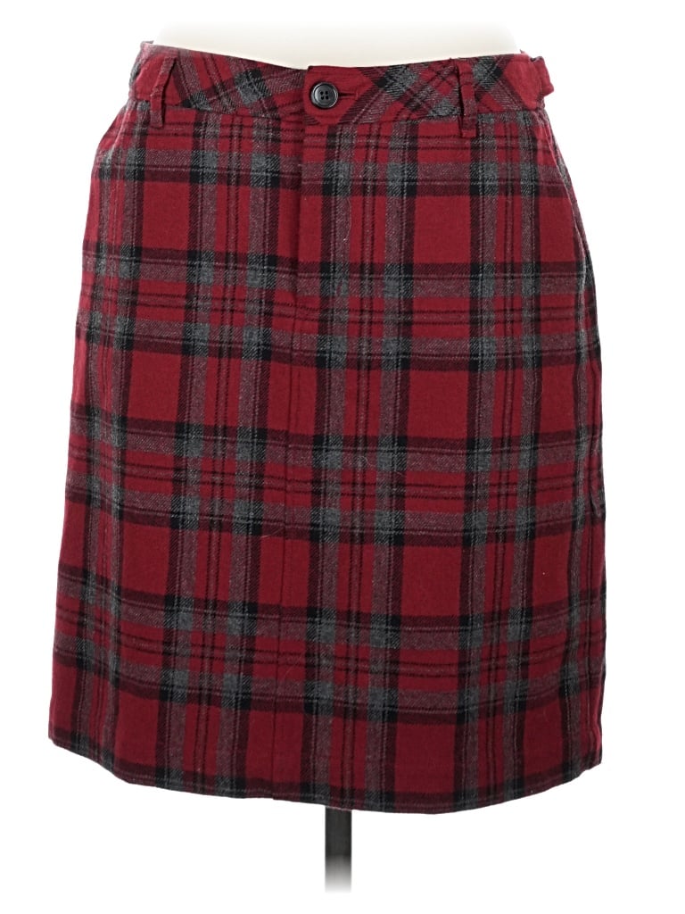 Pre-owned Eddie Bauer Wool Skirt In Red