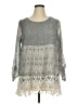 Krazy Kat Gray 3/4 Sleeve Blouse Size XL - photo 1