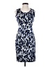 St. John Print Blue Cocktail Dress Size 2 - photo 1