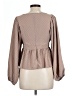 Shein 100% Polyester Tan Long Sleeve Blouse Size L - photo 2