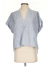 Community 100% Cotton Blue Short Sleeve Blouse Size 2 - photo 1