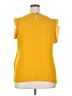 Halogen 100% Polyester Yellow Short Sleeve Blouse Size XXL - photo 2
