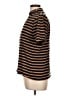 AK Anne Klein Stripes Brown Short Sleeve Turtleneck Size L - photo 5