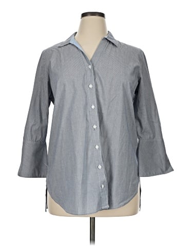 Jones New York 3/4 Sleeve Button-Down Shirt (view 1)