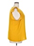 Halogen 100% Polyester Yellow Short Sleeve Blouse Size XXL - photo 4