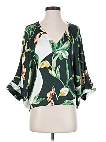 White House Black Market 3/4 Sleeve Blouse (view 1)