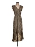 Grecerelle Animal Print Brown Casual Dress Size S - photo 1