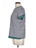 Unbranded 100% Polyester Stripes Teal Short Sleeve T-Shirt Size L - photo 5