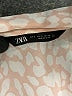Zara 100% Polyester Animal Print Ivory Long Sleeve Blouse Size S - photo 7