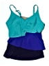 Swim by Cacique Color Block Blue Swimsuit Top Size 22 - photo 1