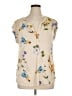 Daniel Rainn Ivory Short Sleeve Blouse Size XL - photo 1